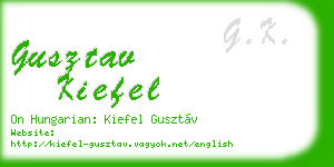 gusztav kiefel business card